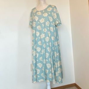 LuLaRoe Jessie 3XL Green & Cream Floral